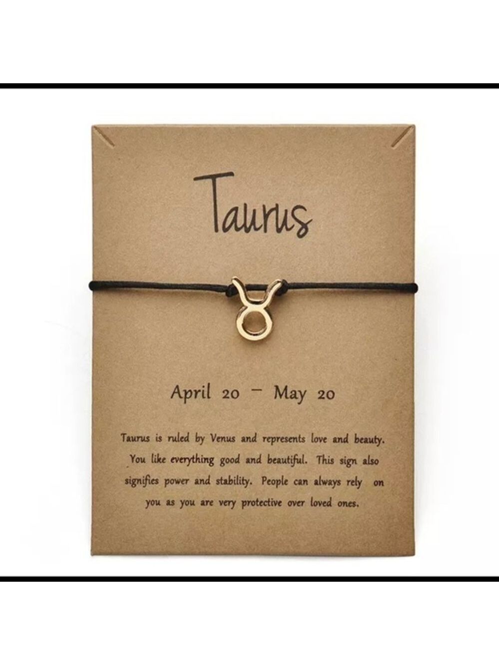 Gold Silver Tone Taurus ♉️ Adjustable Bracelet